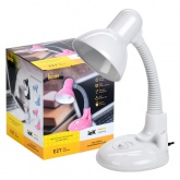 Светильник настольный 1005 с кармашком max 40W 220V Е27 на подставке белый IEK