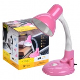 Светильник настольный ИЭК 1005 с кармашком max 40W 220V Е27 на подставке розовый