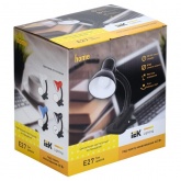 Светильник настольный 1001 на прищепке max 40W 220V Е27 черный IEK