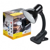 Светильник настольный 1001 на прищепке max 40W 220V Е27 черный IEK