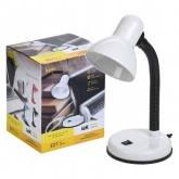 Светильник настольный ИЭК 1002 на подставке max 40W 220V Е27 белый