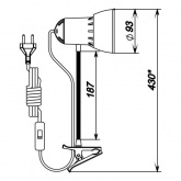 Светильник настольный Надежда-ПШ НДБ37-40-017 под лампу ЛОН/LED max 40W 220V Е27 на стойке, фиалка