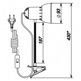 Светильник настольный Надежда-ПШ НДБ37-40-017 под лампу ЛОН/LED max 40W 220V Е27, на стойке, ваниль