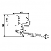 Светильник настольный Надежда 1-мини НДБ37-40-016 под лампу ЛОН/LED max 40W 220V Е27, клипса белый