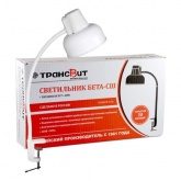 Светильник настольный Бета-СШ НДБ37-60-175 под лампу ЛОН/LED max 60W, 220V Е27, на струбцине, белый