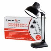 Светильник настольный Бета-КУ+ ННБ37-60-172 под лампу ЛОН/LED max 60W, 220V Е27, на подставке черный