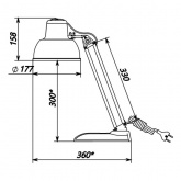 Светильник настольный Бета-КУ+ ННБ37-60-172 под лампу ЛОН/LED max 60W, 220V Е27, на подставке, белый
