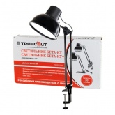 Светильник настольный Бета-КУ НДБ37-60-171 под лампу ЛОН/LED max 60W, 220V Е27, на струбцине, черный