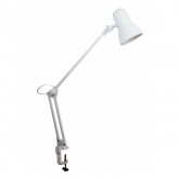 Светильник настольный Надежда НДБ37-40-169 под лампу ЛОН/LED max 40W 220V Е27, на струбцине, белый