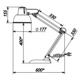 Светильник настольный Бета К+ ННБ37-60-160 под лампу ЛОН/LED, max 60W 220V Е27, на подставке, синий