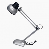 Светильник настольный Бета + ННБ37-60-158 под лампу ЛОН/LED, max 60W 220V Е27, на подставке, серебро