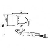 Светильник настольный Надежда 1-мини НДБ37-40-016 под лампу ЛОН/LED max 40W 220V Е27 клипса бежевый