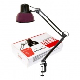 Светильник настольный Бета-К НДБ37-60-159 под лампу ЛОН/LED, max 60W 220V Е27, струбцина, фиолетовый