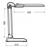 Светильник настольный Дельта 1У ФДБ18-11-002 с лампой 11W 4000K G23 на подставке, черный