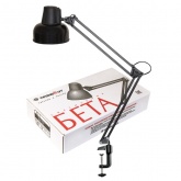 Светильник настольный Бета НДБ37-60-013 под лампу ЛОН/LED, max 60W 220V Е27, на струбцине, черный