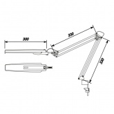 Светильник настольный Светлана ФДБ42-11-222 с лампой 11W 2G7 4000K струбцина, серо - зеленый