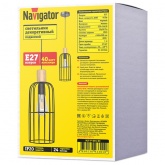 Светильник Navigator 93 301 NLF-P-001-03 40W металл черный провод 1м