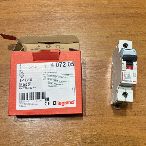 Модульный автоматический выключатель DX3 6кА, однополюсный 10 Aмпер характеристика B Legrand