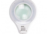 Лупа на струбцине Rexant круглая 5D с подсветкой 60 LED, регулятор яркости, белая