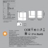 Светильник светодиодный уличный настенный Smart OUTD Cube Wall RGBW 9.5W 3000K 450Lm WI-FI