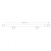 Светодиодный линейный фасадный светильник Feron LL-889 18LED 18W 2700K 85-265V IP65 1000x40x48mm