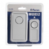 Звонок дверной беспроводной Feron E-379 Электрический 18 мелодий белый с питанием от батареек