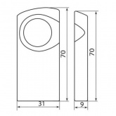 Звонок-сигнализация дверной беспроводной Feron 007-D, 1 мелодия белый питание от батареек 2х1,5V/AAA