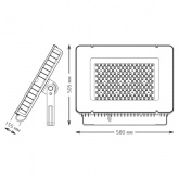 Прожектор светодиодный Gauss Qplus 400W 6500K 48000Lm IP65 графитовый