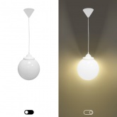 Светильник садово-парковый потолочный ЭРА НСБ 01-60-251 шар опал подвес шнур D250mm Е27