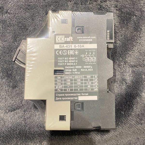 Аппарат защиты двигателя Шнайдер Электрик с диапазоном уставки тока 6,3-10,0 Ампер