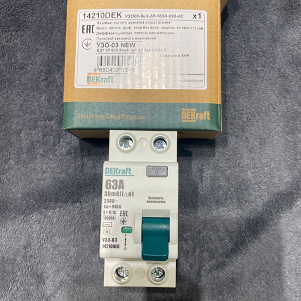 Двухполюсное устройство защитного отключения 63А Шнайдер Электрик класса АС модульного типа
