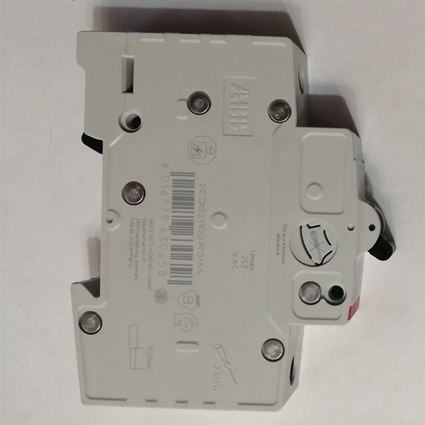 Модульный однополюсный электрический автомат АББ с характеристикой расцепителя B, номинальный ток 16 Ампер