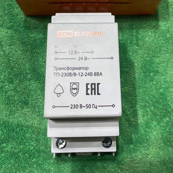 Трансформатор понижающий ТП-230В/8-12-24В 8ВА DIN-рейка ТДМ