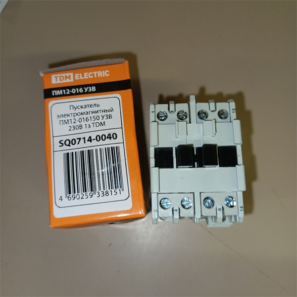 Компактный трехполюсный контактор с катушкой управления 230 Вольт переменного тока, ток нагрузки 16 Ампер, 1NO контакта