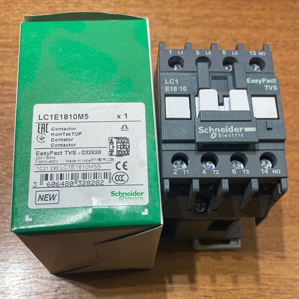 Электромагнитный контактор Schneider Electric TESYS E на 18А 400В AC3 с катушкой управления 220В и 1NO доп.контактом