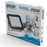 Прожектор светодиодный Gauss Elementary 200W 6500K 16800lm IP65 черный
