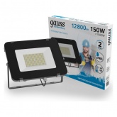Прожектор светодиодный Gauss Elementary 150W 6500K 12800lm IP65 черный