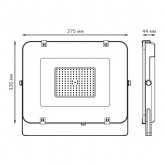 Прожектор светодиодный Gauss Elementary 150W 6500K 12800lm IP65 черный