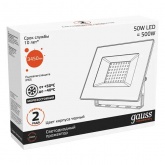 Прожектор светодиодный Gauss Elementary 50W 3000K 3350lm IP65 черный