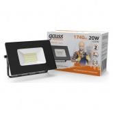 Прожектор светодиодный Gauss Elementary 20W 3000K 1300lm IP65 черный