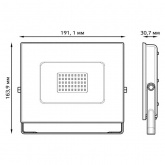 Прожектор светодиодный Gauss Elementary 70W 6500K 4600lm IP65 черный