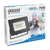 Прожектор светодиодный Gauss Elementary 70W 6500K 4600lm IP65 черный