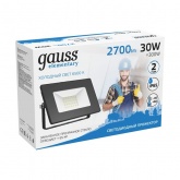 Прожектор светодиодный Gauss Elementary 30W 6500K 2100lm IP65 черный