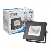 Прожектор светодиодный Gauss Elementary 10W 6500K 700lm IP65 черный