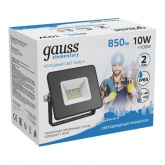 Прожектор светодиодный Gauss Elementary 10W 6500K 700lm IP65 черный