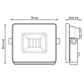 Прожектор светодиодный Gauss Elementary 10W 6500K 700lm IP65 черный