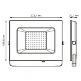 Прожектор светодиодный Gauss Elementary 70W 4000K 7175lm IP65 черный