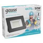 Прожектор светодиодный Gauss Elementary 50W 4000K 4475lm IP65 черный