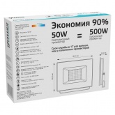 Прожектор светодиодный Gauss Elementary 50W 4000K 4475lm IP65 черный