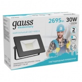 Прожектор светодиодный Gauss Elementary 30W 4000K 2695lm IP65 черный